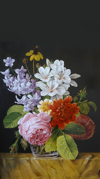 Roses in a Glass Vase