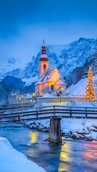 Beautiful Twilight View of Sankt Sebastian Pilgrimage Church