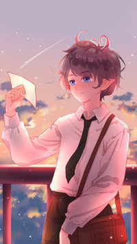 A Handsome Boy With A letter in His Hand