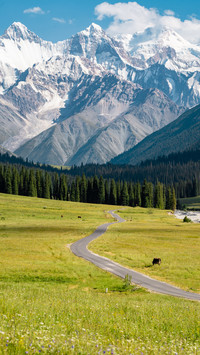 Xiata ancient road at the foot of tianshan mountain