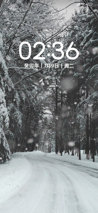 看雪中山