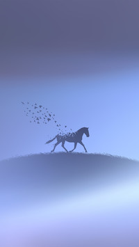 Cartoon silhouette of animals in solid colors