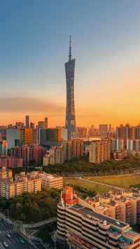 City Skyline in The Sunset