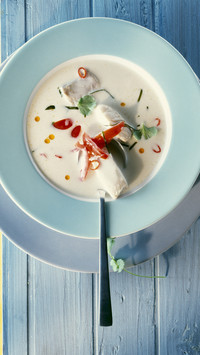 Cream cod soup