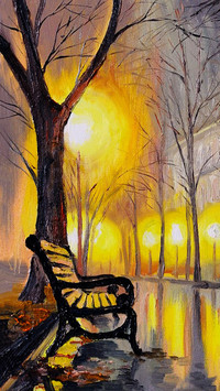 Landscape oil painting