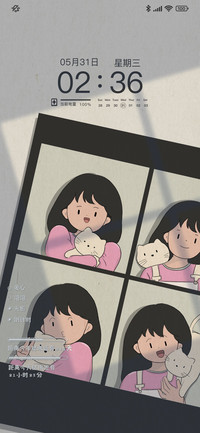 女孩和她的猫