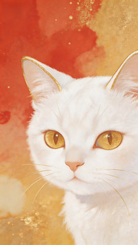 Close up of soft and cute cat