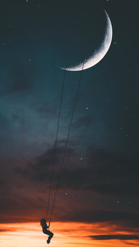 唯美夜晚风景月亮高清壁纸