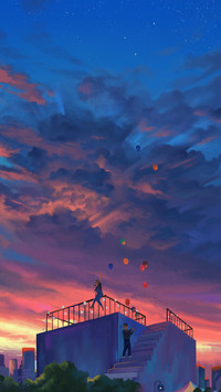 Dusk and balloons