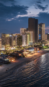 My khe beach by the seaside in da nang city