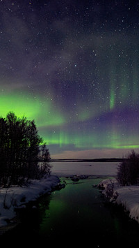 Green northern lights