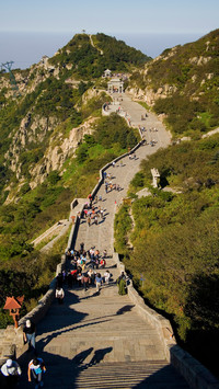 At the top of the mountain peak