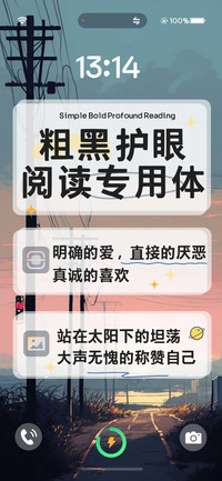 粗黑护眼阅读专用体