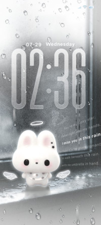 ins小兔一起淋雨