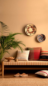 Warm and cozy ethno living room