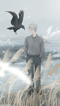 Lonely youth illustration