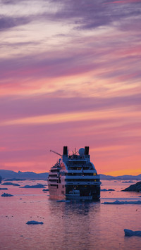 Cruise Ship in Sunset