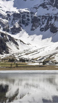 Reflection of a lake in winter