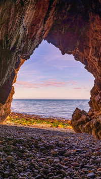 The beach and caves in Howth