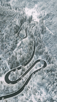 Twisting Road on Hill