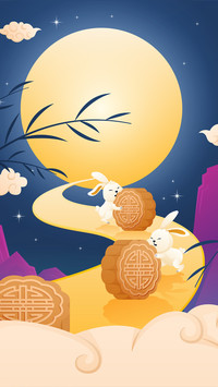 中秋节插画-拍信图库