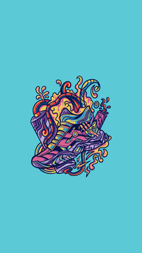 Illustration of cool sneakers