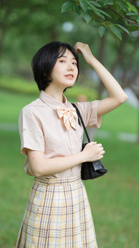 jk短发美女-锐景创意