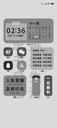 及时行乐 文字组件