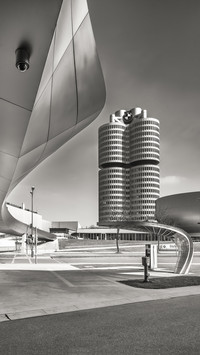 Futuristic bmw world munich germany