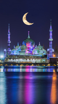 Crystal mosque in kuala terengganu malaysia