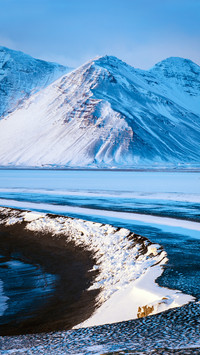 Frozen coastline