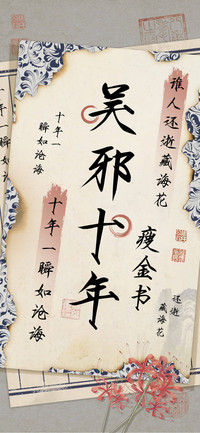 吴邪十年瘦金书
