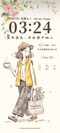 简约治愈 松弛女孩