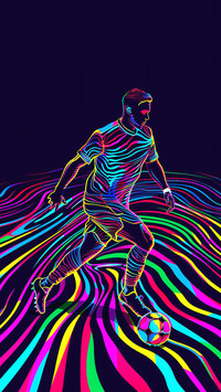 Football player psychedelic ripple
