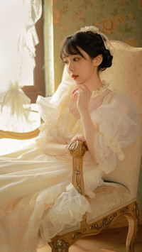 Girl in ancient wedding dress© HuangQiao