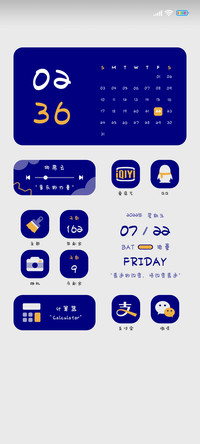 克莱因蓝白底
