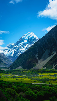 How aweinspiring the snowcapped mountains on the south