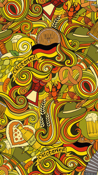 Conceptual poster of the Oktoberfest in Munich, Germany