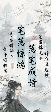 笔落惊鸿落笔成诗