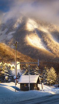 Wooden House in Hokkaido, Japan