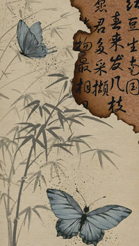 古风蝴蝶壁纸-锐景创意
