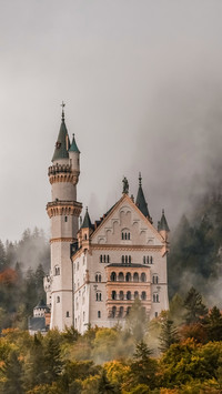Neuschwanstein Castle view during autumn