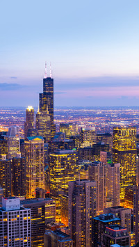 Modern city skyscrapers