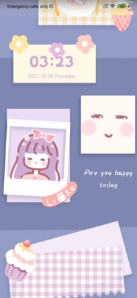 Cute girl sticker