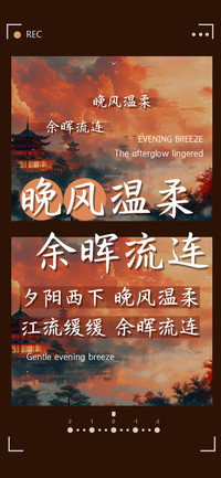 晚风温柔余晖流连