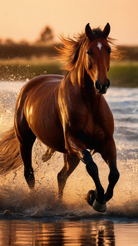 A running horse
