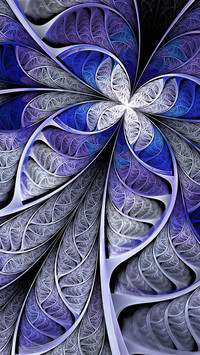 Flowershaped symmetrical fractal pattern