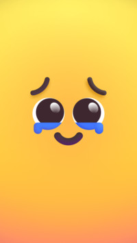 Face holding back tears