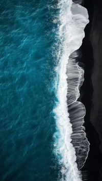 Blue Black Beach