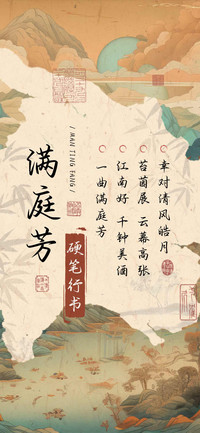 满庭芳硬笔行书